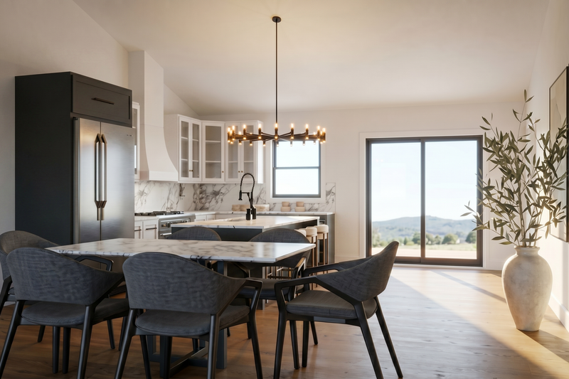 Architectural House Design - Interior - Dining Room 1 for Barndominium House Plan #1064-482 - 3 bed, 2.5 bath
