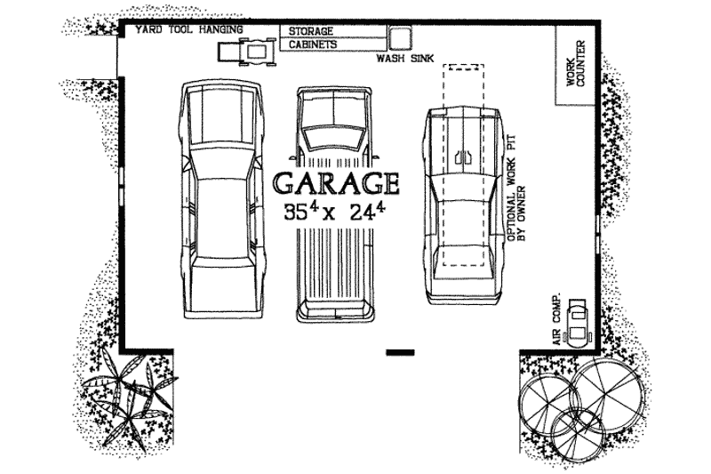 House Blueprint - Floor Plan - Main Floor for Traditional House Plan #72-254, 0 bath
