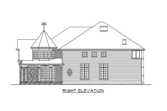 Exterior - Other Elevation 3 for Victorian House Plan #132-132 - 4 bed, 2.5 bath
