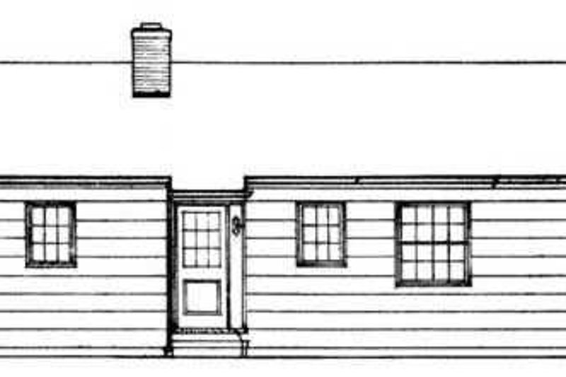 House Blueprint - Exterior - Rear Elevation 4 for Ranch House Plan #72-101 - 3 bed, 2 bath