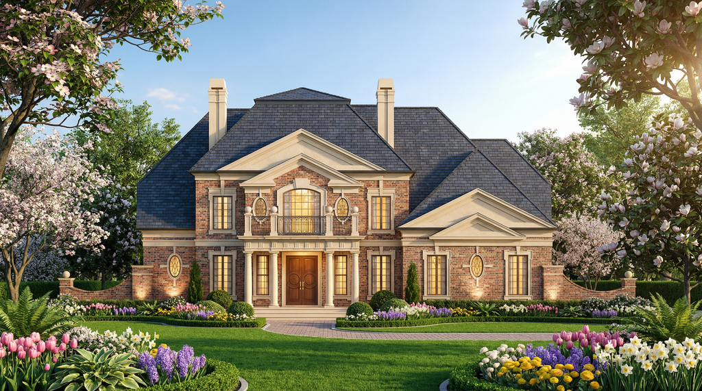 Exterior - Front Elevation 2 for Colonial House Plan #119-126 - 4 bed, 3.5 bath