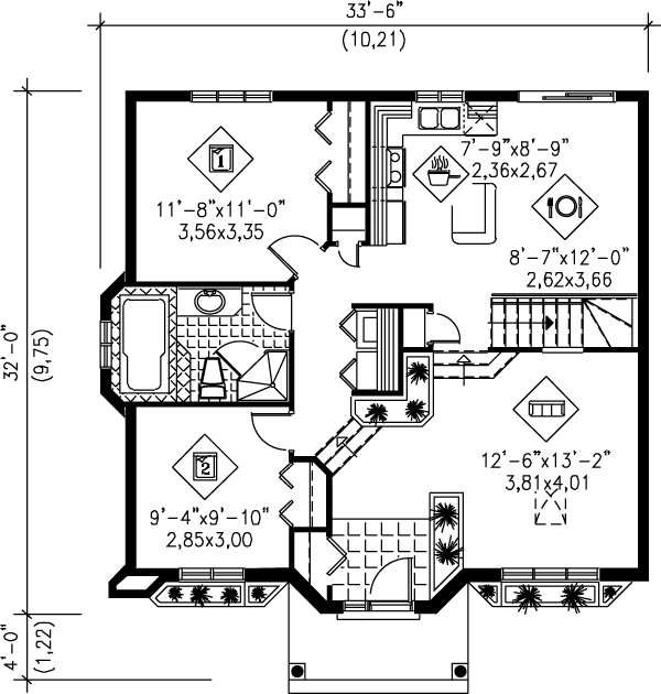 Dream House Plan - Ranch Floor Plan - Main Floor Plan #25-1133