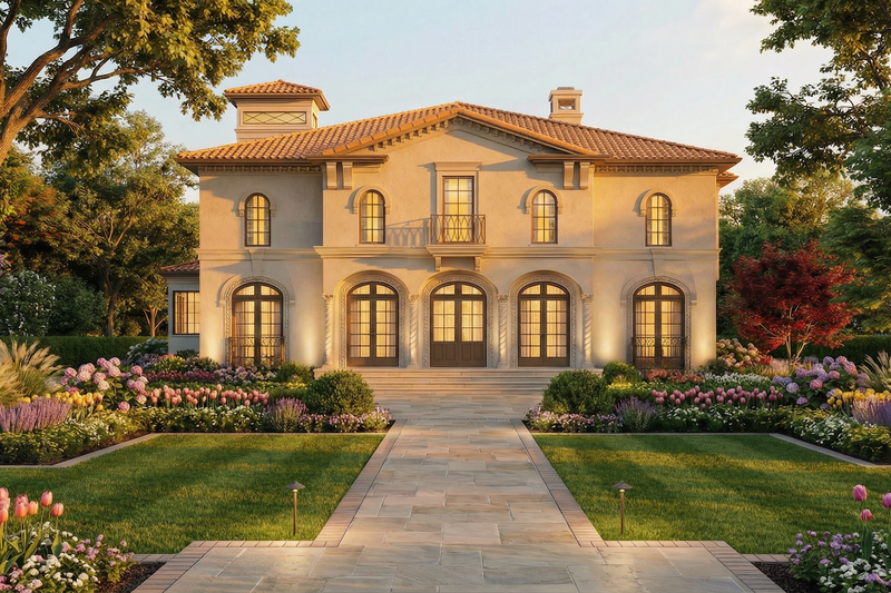 Architectural House Design - Exterior - Front Elevation 4 for European House Plan #119-341 - 4 bed, 4 bath