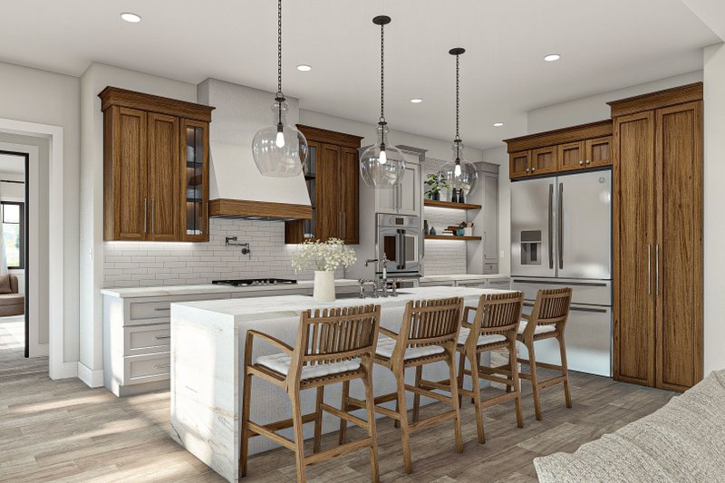 Architectural House Design - Interior - Kitchen 1 for Beach House Plan #455-534 - 2 bed, 2 bath