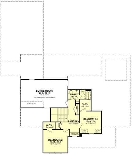 House Plan Design - Floor Plan - Upper Floor for Farmhouse House Plan #430-260 - 4 bed, 3.5 bath