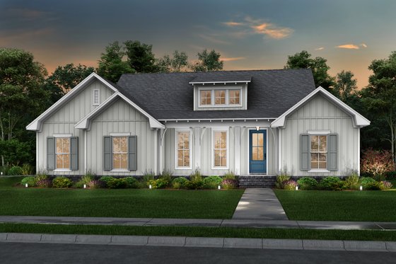 Exterior - Front Elevation 3 for Farmhouse House Plan #430-230 - 3 bed, 2 bath