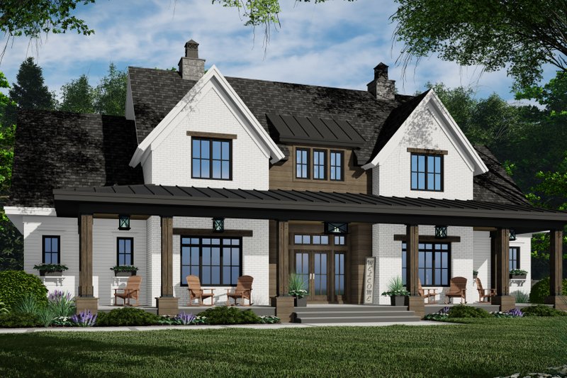 Dream House Plan - Farmhouse Exterior - Front Elevation Plan #51-1240