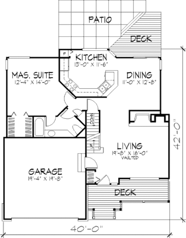House Design - Country Floor Plan - Main Floor Plan #320-351