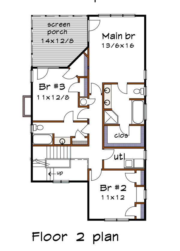 Home Plan - Craftsman Floor Plan - Upper Floor Plan #79-358
