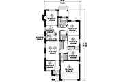European Style House Plan - 3 Beds 2 Baths 2091 Sq/Ft Plan #25-4618 Floor 