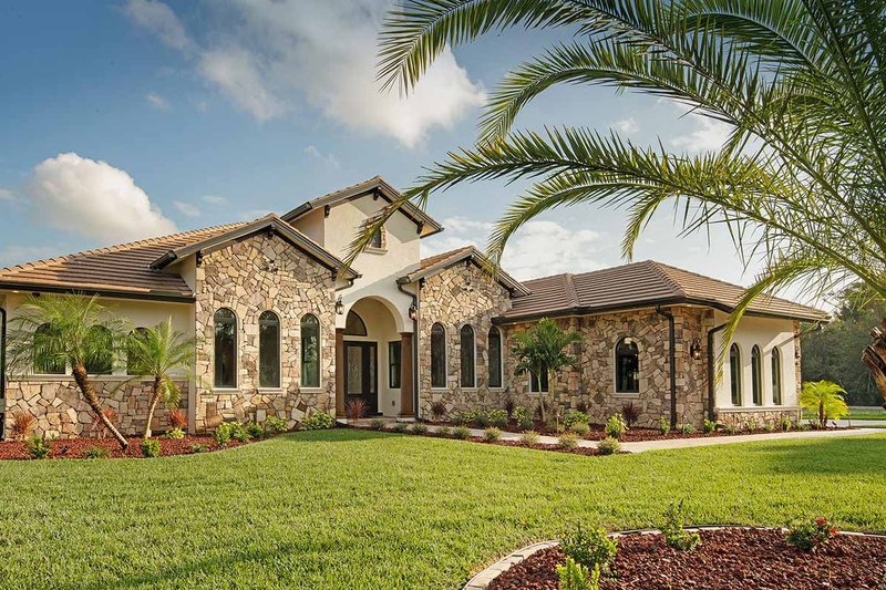 Architectural House Design - Exterior - Front Elevation 3 for Mediterranean House Plan #938-90 - 4 bed, 3 bath