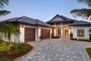 Dream House Plan - Mediterranean Exterior - Front Elevation Plan #1017-156
