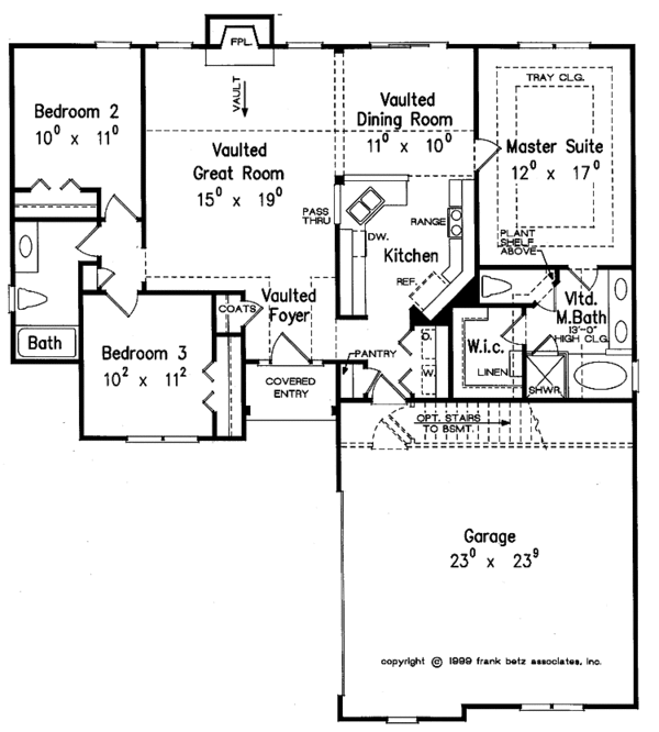 Home Plan - Ranch Floor Plan - Main Floor Plan #927-822