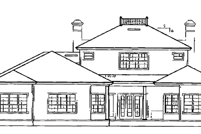 House Plan Design - Exterior - Rear Elevation for Country House Plan #417-735 - 4 bed, 5 bath