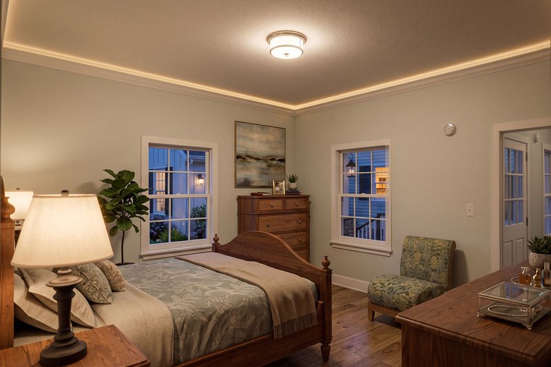 Architectural House Design - Interior - Master Bedroom for Farmhouse House Plan #1099-18 - 3 bed, 2.5 bath