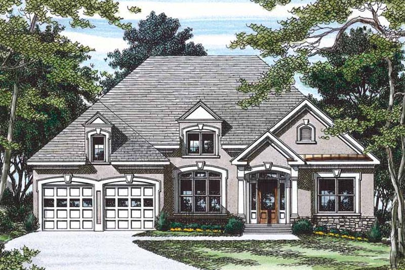 Home Plan - Exterior - Front Elevation 3 for Mediterranean House Plan #927-232 - 3 bed, 2 bath