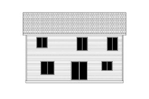 Exterior - Rear Elevation for Craftsman House Plan #943-24 - 3 bed, 2.5 bath
