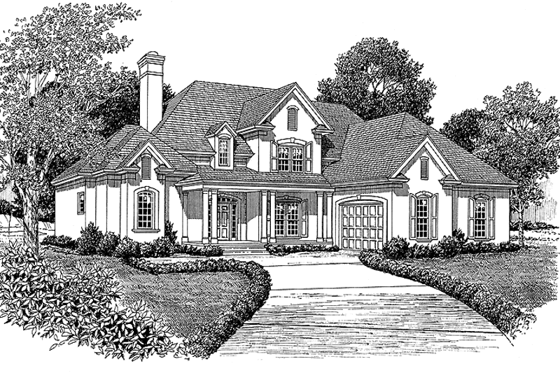 Dream House Plan - Exterior - Front Elevation 3 for Traditional House Plan #453-99 - 4 bed, 3 bath