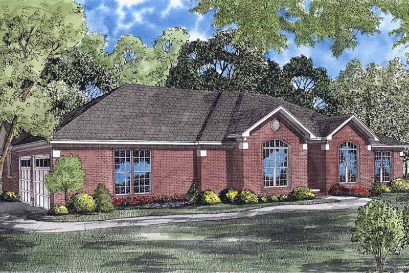 Architectural House Design - European Exterior - Front Elevation Plan #17-2998