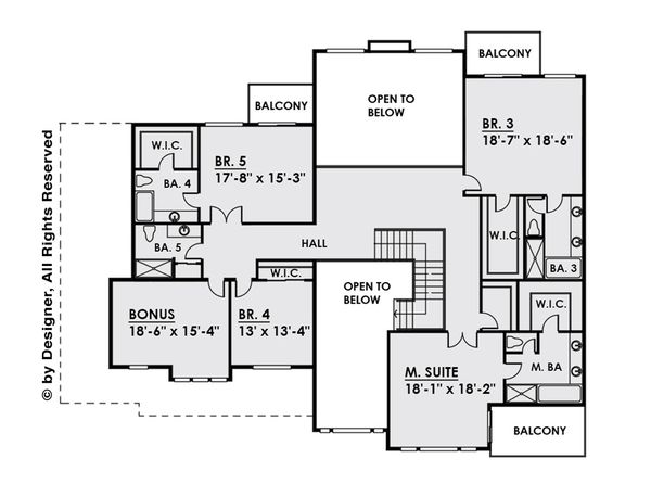 Home Plan - Contemporary Floor Plan - Upper Floor Plan #1066-28