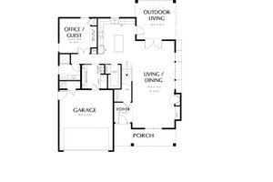 Floor Plan - Main Floor for Country House Plan #48-638 - 4 bed, 3 bath
