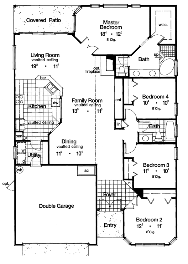 Dream House Plan - Mediterranean Floor Plan - Main Floor Plan #417-624