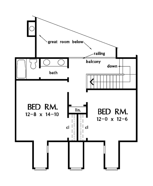 House Plan Design - Country Floor Plan - Upper Floor Plan #929-147