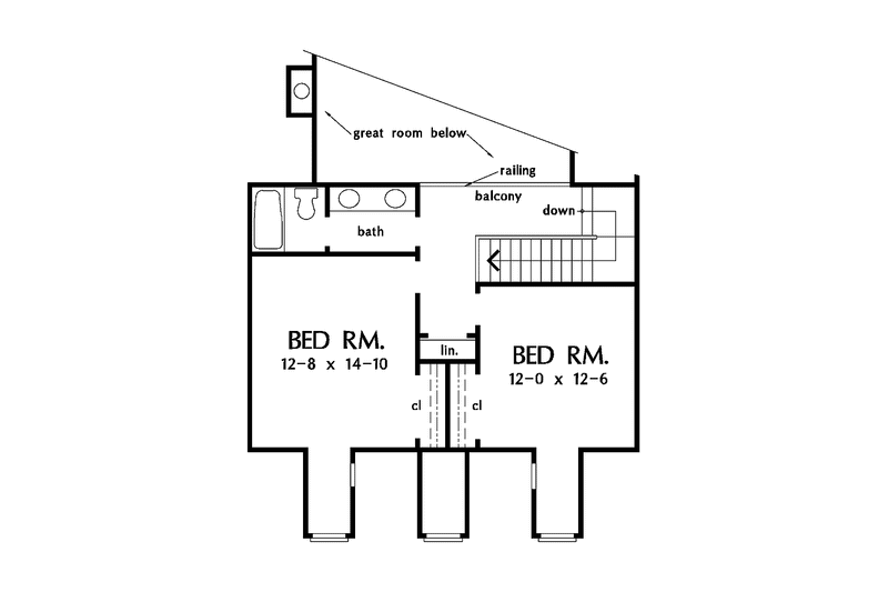Home Plan - Floor Plan - Upper Floor for Country House Plan #929-147 - 4 bed, 3 bath