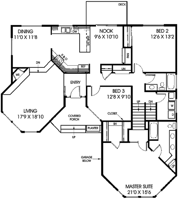 Architectural House Design - Victorian Floor Plan - Main Floor Plan #60-912