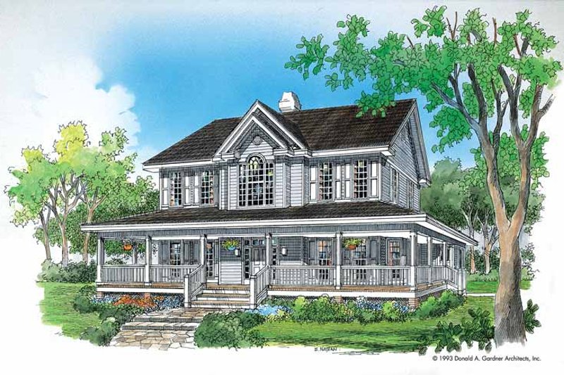 House Plan Design - Exterior - Front Elevation 3 for Farmhouse House Plan #929-167 - 4 bed, 3.5 bath