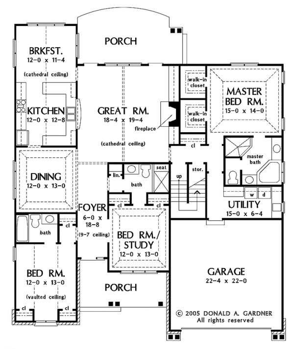 Architectural House Design - Ranch Floor Plan - Main Floor Plan #929-763