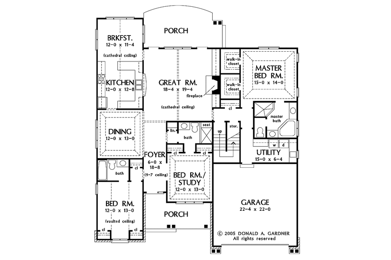 Home Plan - Floor Plan - Main Floor for Ranch House Plan #929-763 - 3 bed, 3 bath