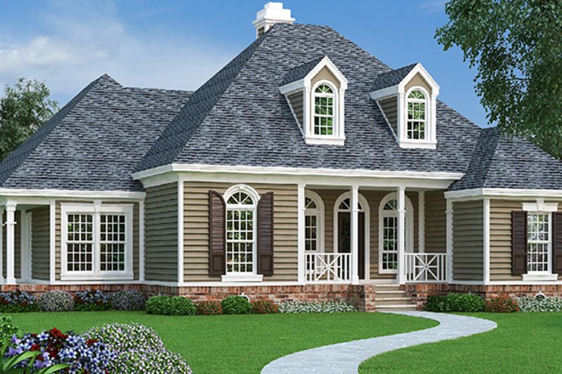 Home Plan - Exterior - Front Elevation 3 House Plan #45-570 - 3 bed, 2.5 bath