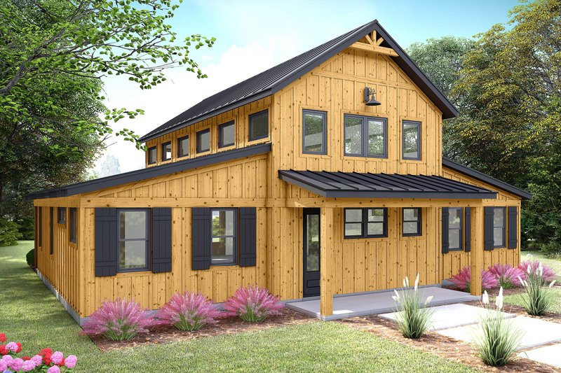 Home Plan - Exterior - Rear Elevation for Barndominium House Plan #932-1208 - 3 bed, 2 bath
