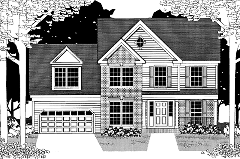 Architectural House Design - Exterior - Front Elevation 3 for Country House Plan #1053-31 - 4 bed, 2.5 bath
