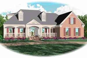 Southern Exterior - Front Elevation Plan #81-326