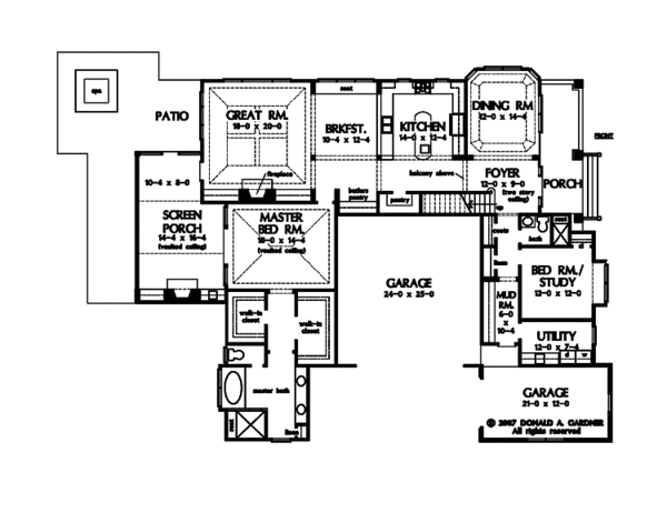 Architectural House Design - Craftsman Floor Plan - Main Floor Plan #929-871