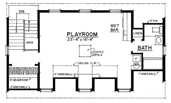 Dream House Plan - Country Floor Plan - Upper Floor Plan #1016-76