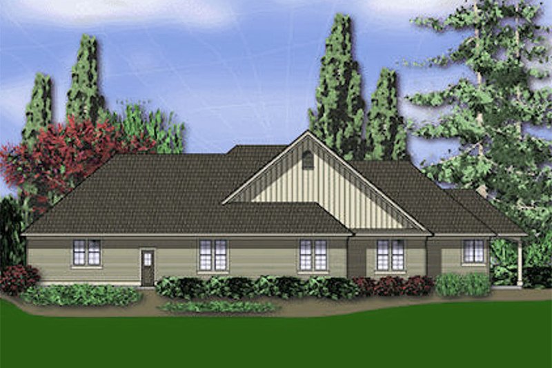 Dream House Plan - Exterior - Rear Elevation for Traditional House Plan #48-234 - 3 bed, 2.5 bath