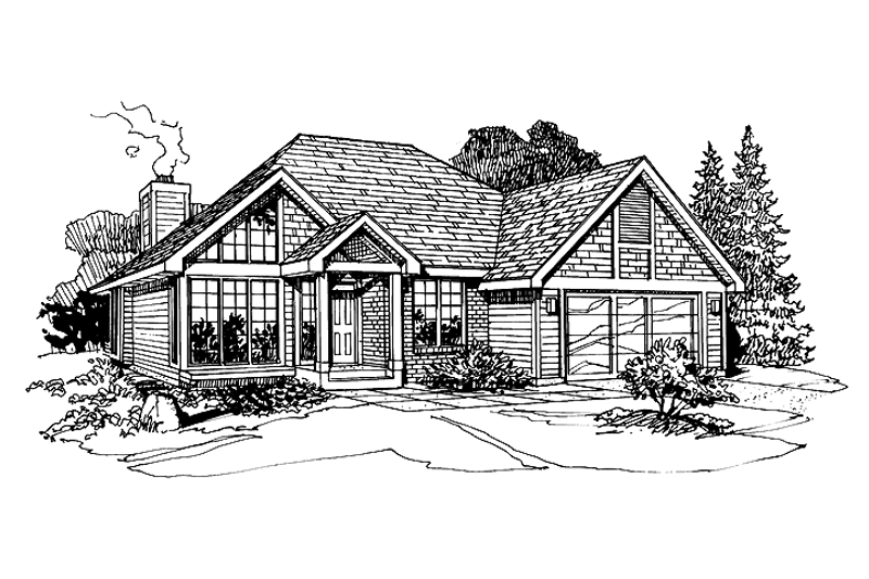 Dream House Plan - Ranch Exterior - Front Elevation Plan #320-717