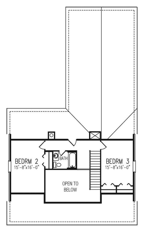 House Plan Design - Traditional Floor Plan - Upper Floor Plan #45-491