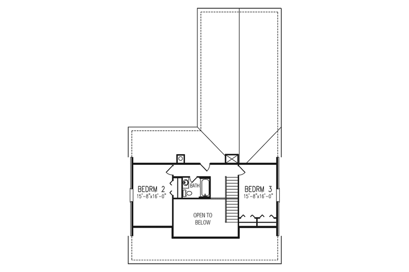 Home Plan - Floor Plan - Upper Floor for Traditional House Plan #45-491 - 3 bed, 2 bath