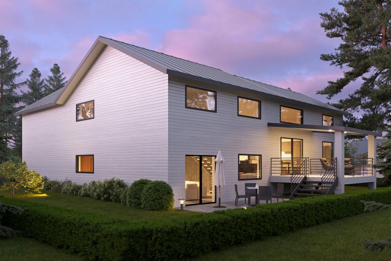 House Blueprint - Photo 1 for Contemporary House Plan #1066-158 - 4 bed, 3 bath