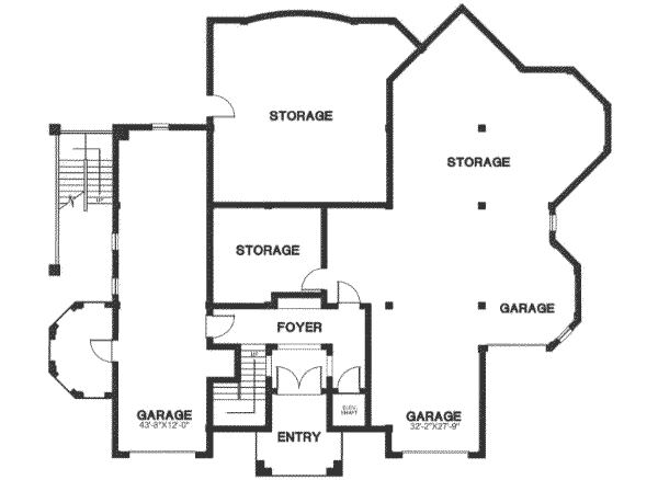European Floor Plan - Lower Floor Plan #115-180
