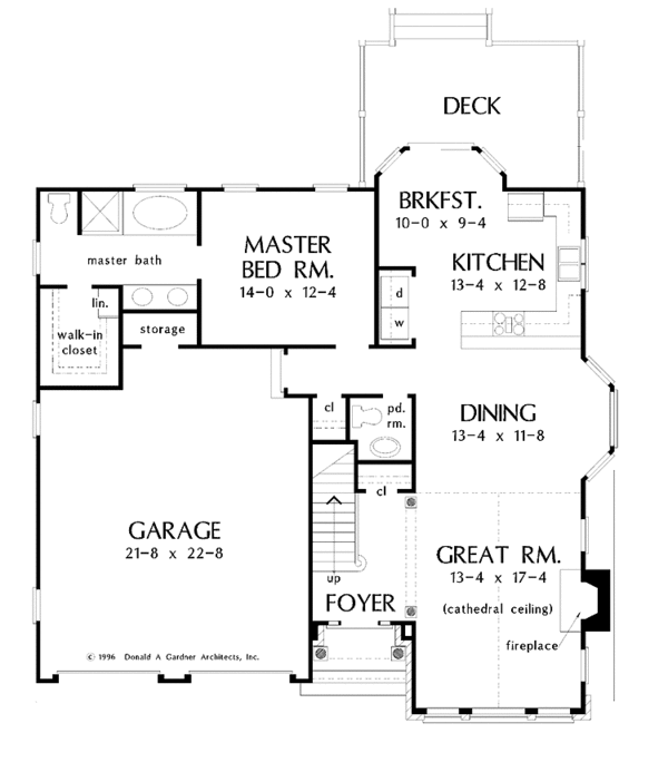House Plan Design - Traditional Floor Plan - Main Floor Plan #929-389