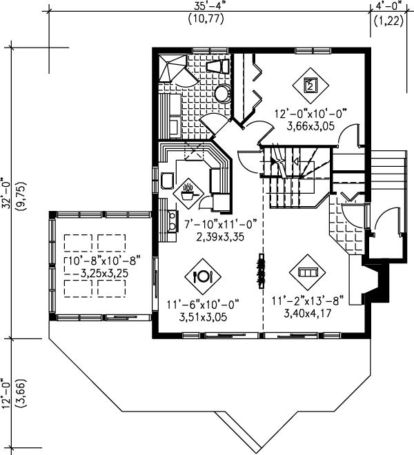 Modern Floor Plan - Main Floor Plan #25-2287