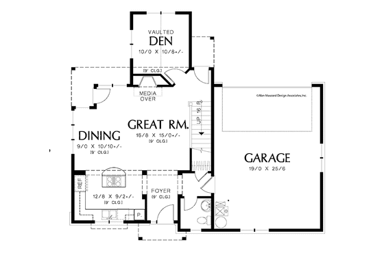 Floor Plan - Main Floor for Tudor House Plan #48-872 - 4 bed, 2.5 bath