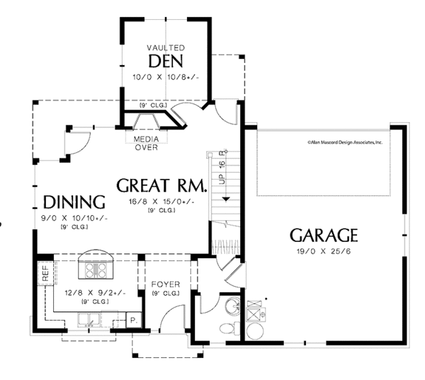 Dream House Plan - Tudor Floor Plan - Main Floor Plan #48-872