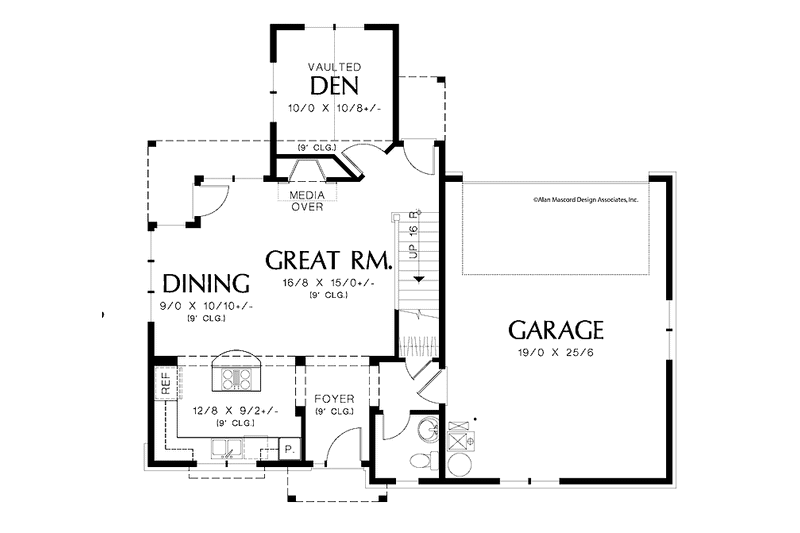 Home Plan - Floor Plan - Main Floor for Tudor House Plan #48-872 - 4 bed, 2.5 bath