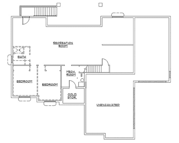 House Design - Craftsman Floor Plan - Lower Floor Plan #945-63
